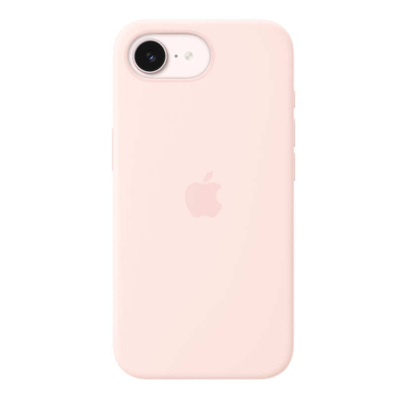 Funda de silicón con MagSafe para el iPhone 17e – Rosa pálido