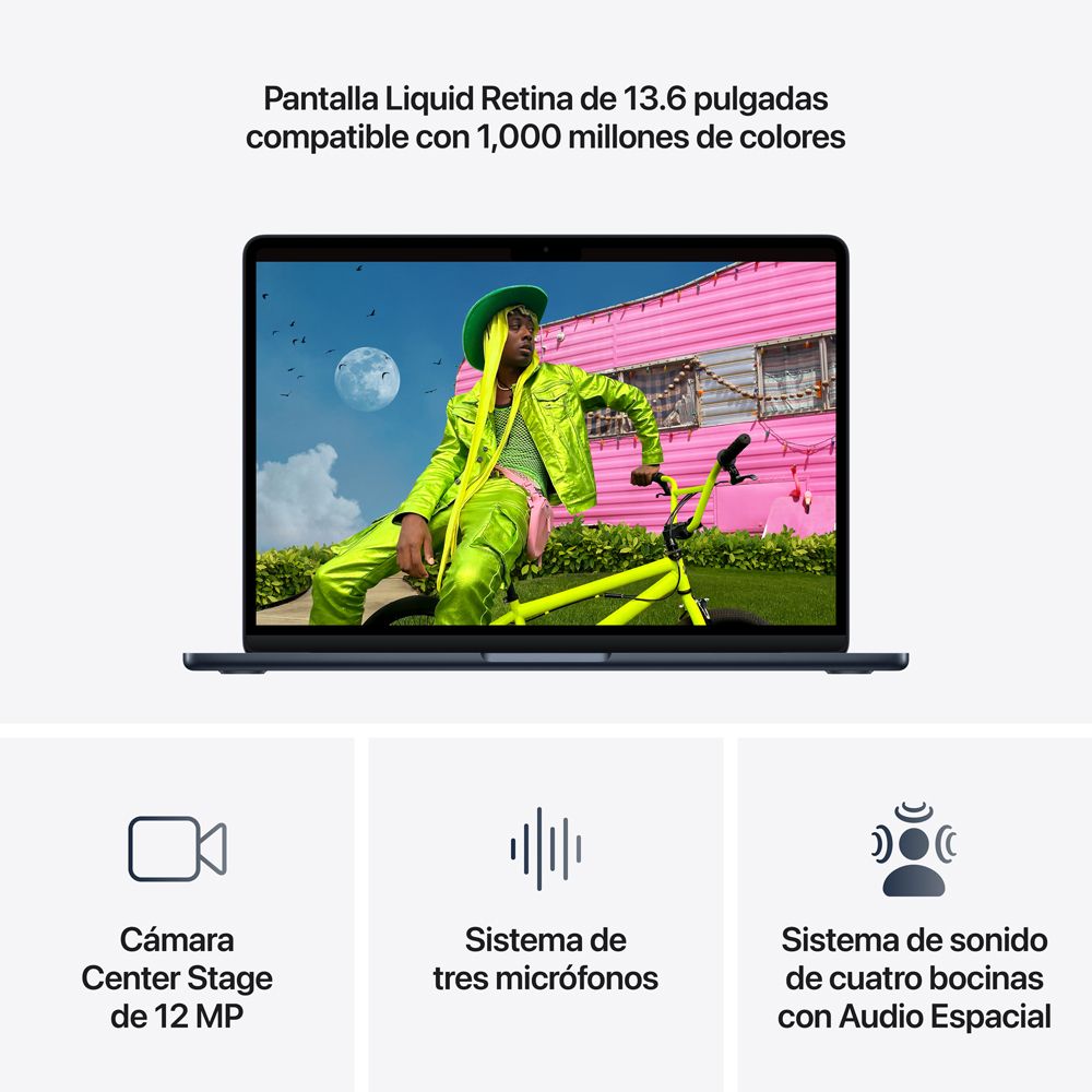 MacBook Air de 13 pulgadas: Chip M5 de Apple con CPU de 10 núcleos y GPU de 10 núcleos, 1 TB SSD - Azul medianoche
