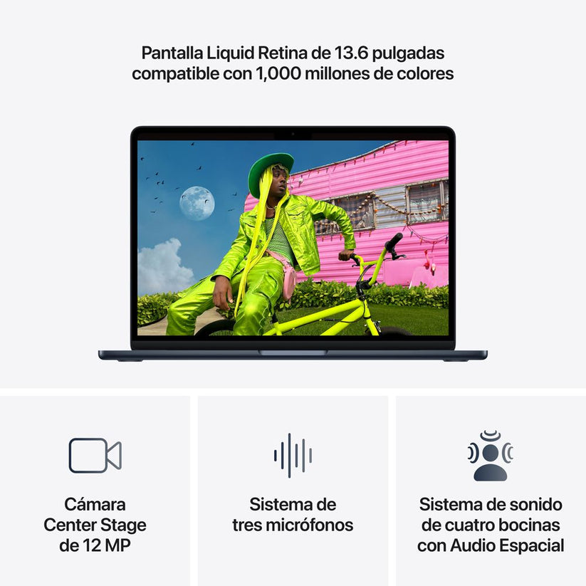 MacBook Air de 13 pulgadas: Chip M5 de Apple con CPU de 10 núcleos y GPU de 8 núcleos, 512 GB SSD - Azul medianoche