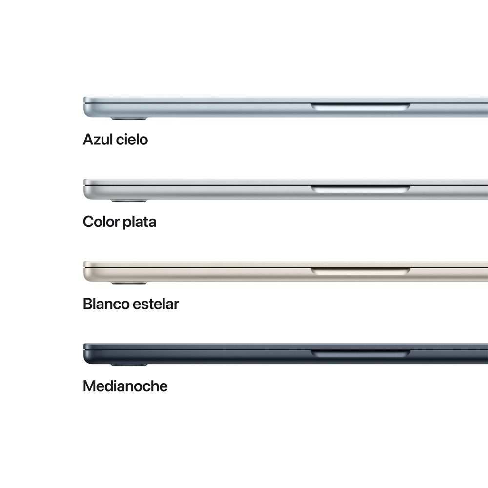 MacBook Air de 13 pulgadas: Chip M5 de Apple con CPU de 10 núcleos y GPU de 8 núcleos, 512 GB SSD - Color plata