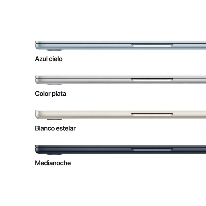 MacBook Air de 13 pulgadas: Chip M5 de Apple con CPU de 10 núcleos y GPU de 8 núcleos, 512 GB SSD - Color plata