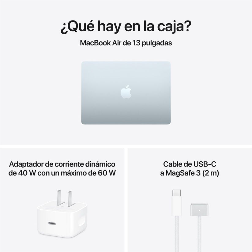 MacBook Air de 13 pulgadas: Chip M5 de Apple con CPU de 10 núcleos y GPU de 10 núcleos, 1 TB SSD - Azul cielo