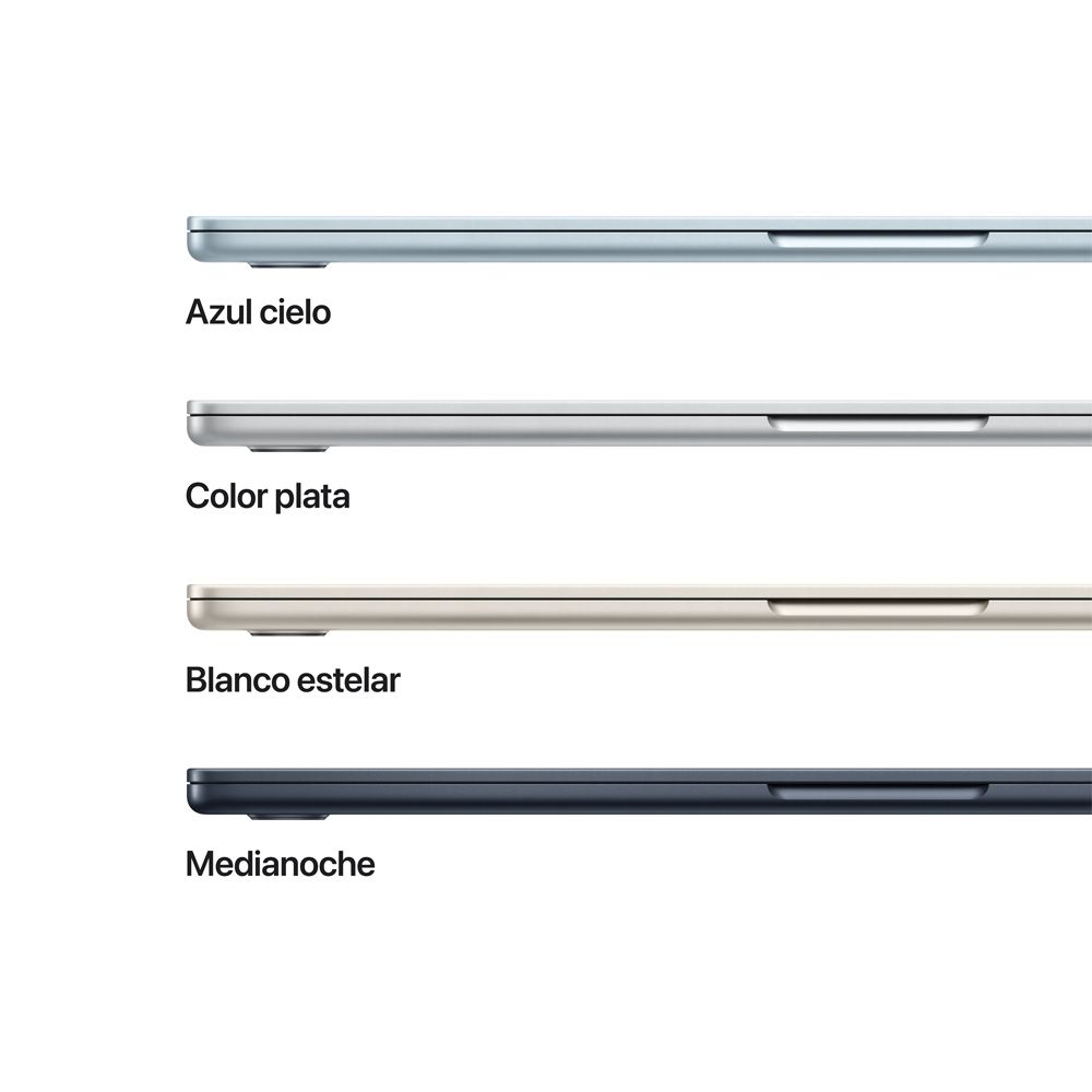 MacBook Air de 15 pulgadas: Chip M5 de Apple con CPU de 10 núcleos y GPU de 10 núcleos, 512 GB SSD - Azul medianoche