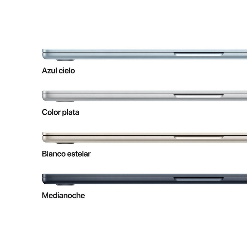 MacBook Air de 15 pulgadas: Chip M5 de Apple con CPU de 10 núcleos y GPU de 10 núcleos, 512 GB SSD - Blanco estelar
