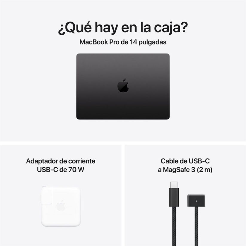 MacBook Pro de 14 pulgadas: Chip M5 Pro de Apple con CPU de 15 núcleos y GPU de 16 núcleos, 2 TB SSD - Negro espacial
