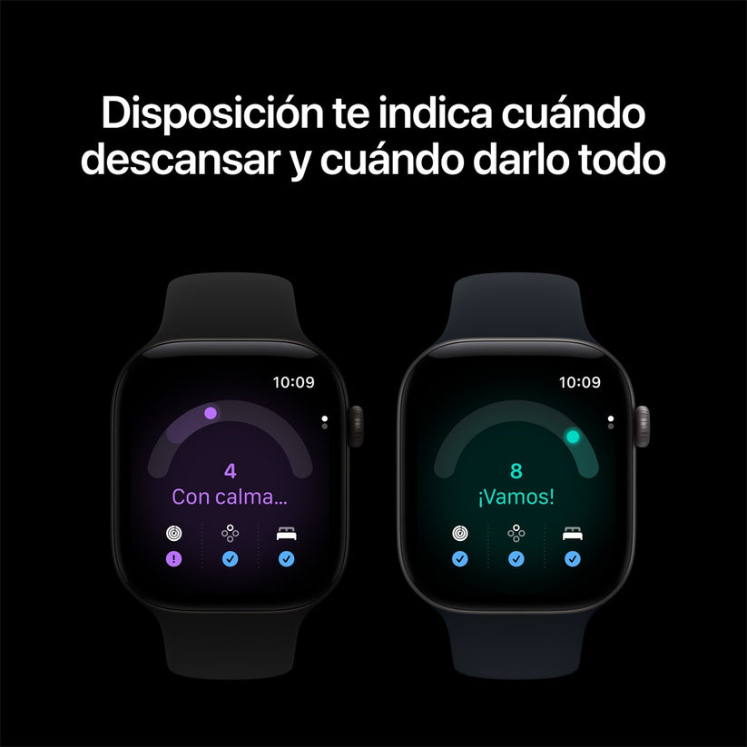 Apple Watch Series 12 GPS • Caja de aluminio color oro claro de 42 mm • Correa deportiva color arena – M/L