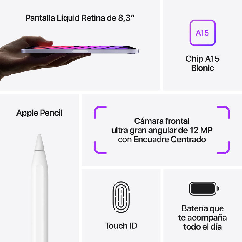 iPad mini Wi-Fi 64 GB - Blanco estrella (6.ª generación)