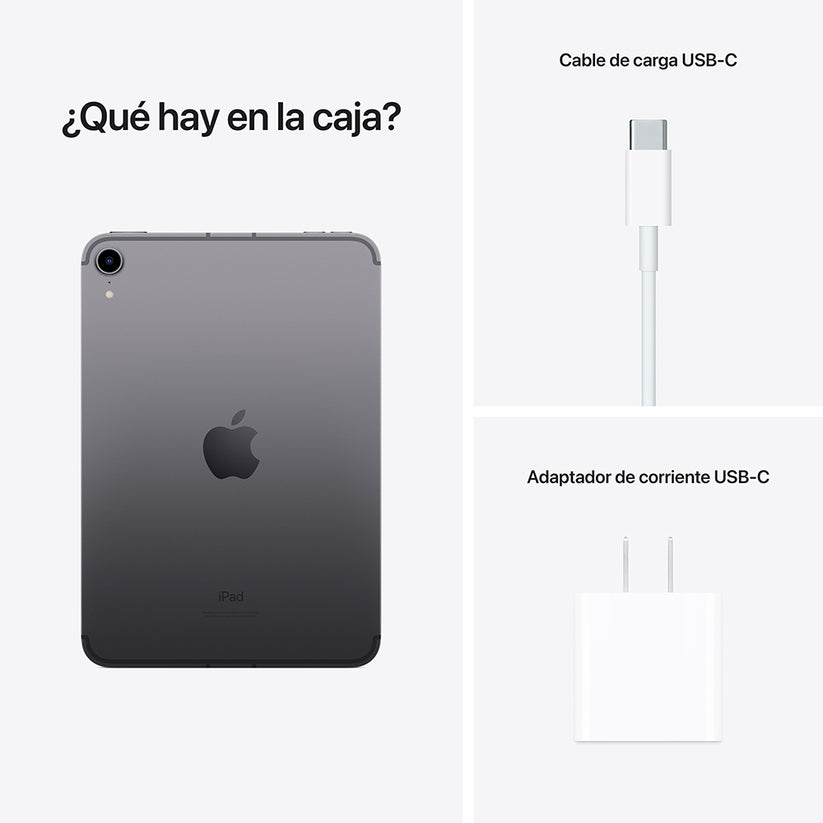 iPad mini Wi-Fi + Cellular 64 GB - Gris espacial (6.ª generación)