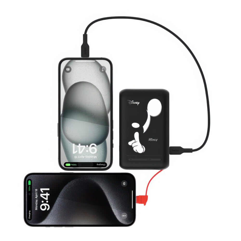 Batería Belkin 10,000mAh con cable integrado USB-C 20 W - Art Mickey