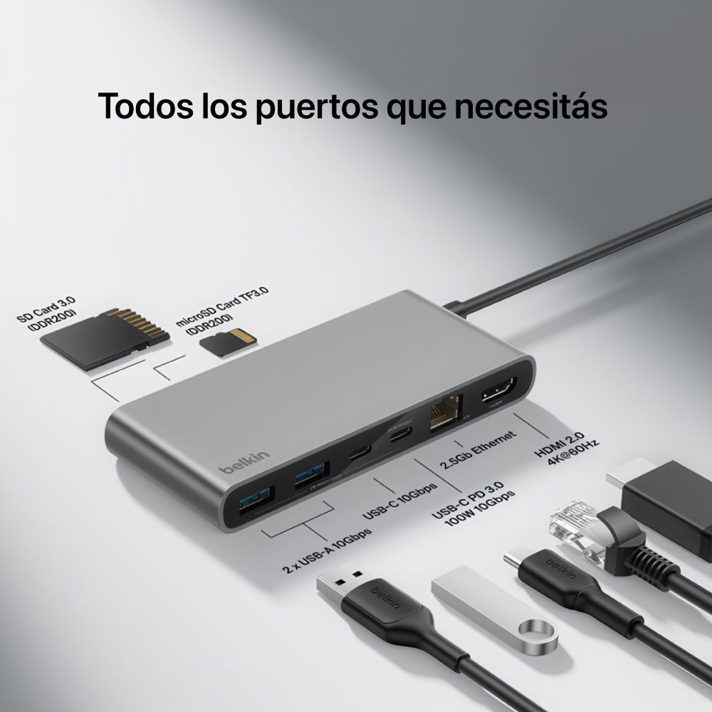 Hub Belkin USB-C 8 puertos