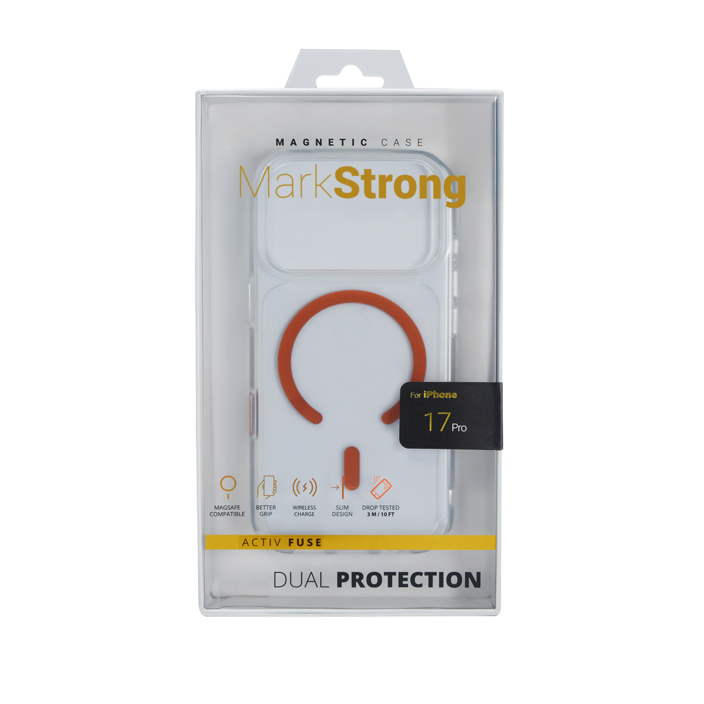 Estuche Markstrong Activ Fuse con magsafe para iPhone 17 Pro - Transparente