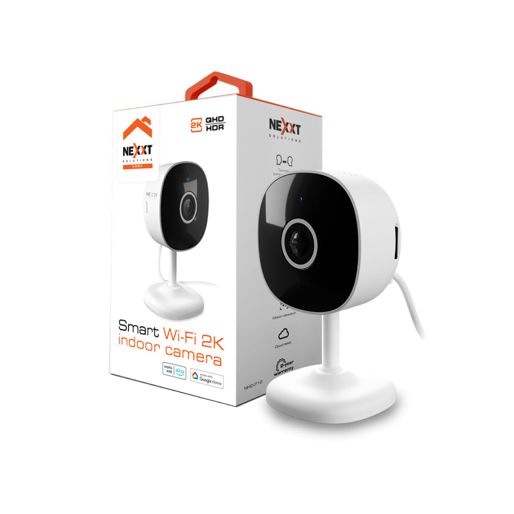 Cámara inteligente Nexxt Wi-Fi 2K con USB-C y visión nocturna