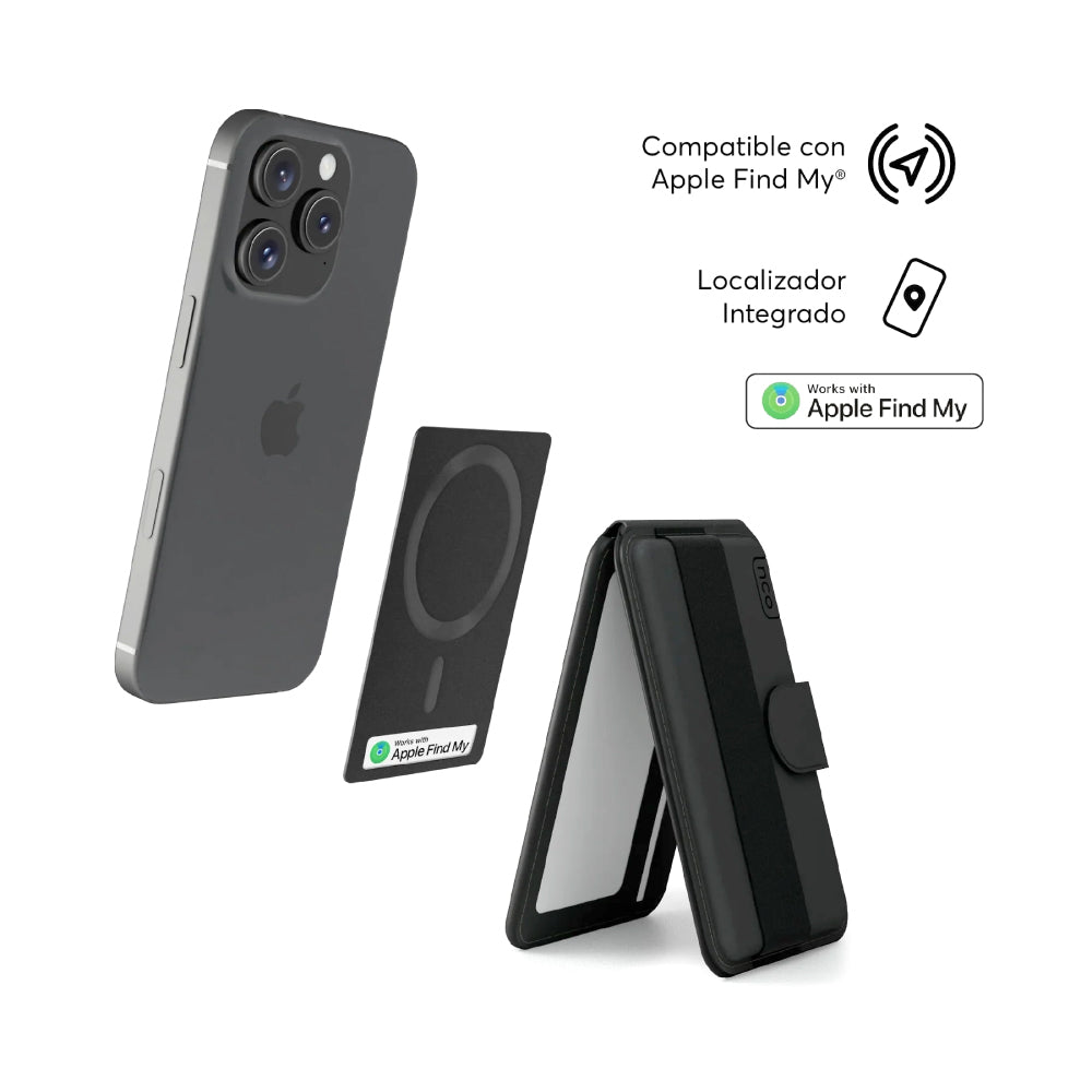 Wallet NCO compatible con Find My - Negro