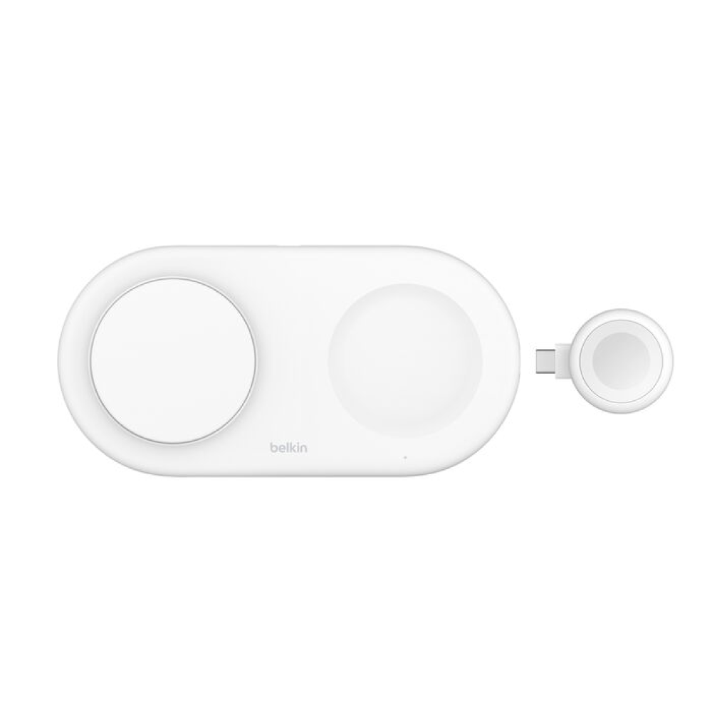 Base de carga Belkin Wireless 3 en 1 con Qi2 - Blanco