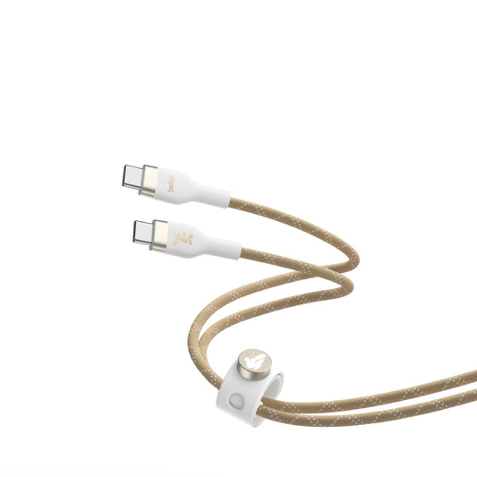 Cable Belkin Pro Flex USB-C a USB-C 2m Mickey - Blanco Estrella