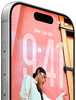 iPhone 17 Pro, parte frontal, se muestra la pantalla bloqueada de iOS 26, Dynamic Island en la parte superior, Botón de Acción, botones de volumen
