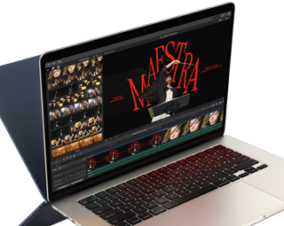 Una MacBook Air muestra una edición de video para demostrar las capacidades del chip M4