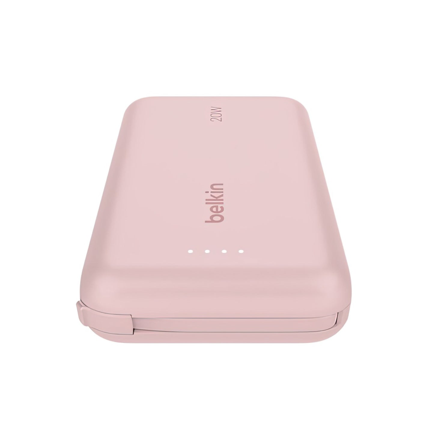 Batería Belkin portátil 10K con cable integrado - Rosado