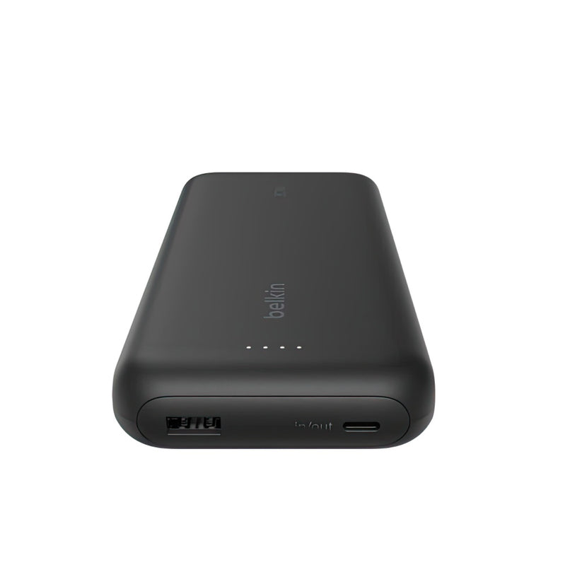 Batería Belkin portátil 20,000 mAh con cable integrado - Negro