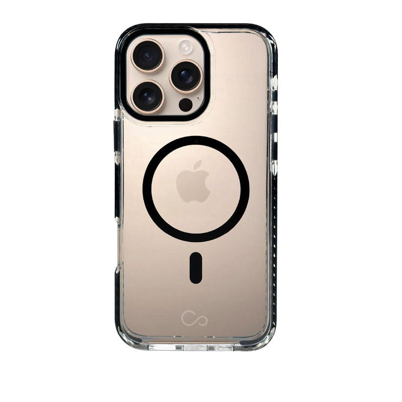 Estuche iCon clear/black  con magsafe para iPhone 16 Pro