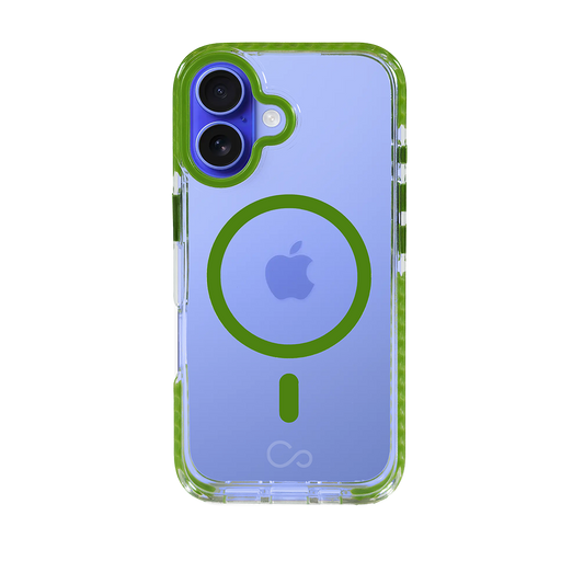 Estuche iCon clear/green  con magsafe para iPhone 16