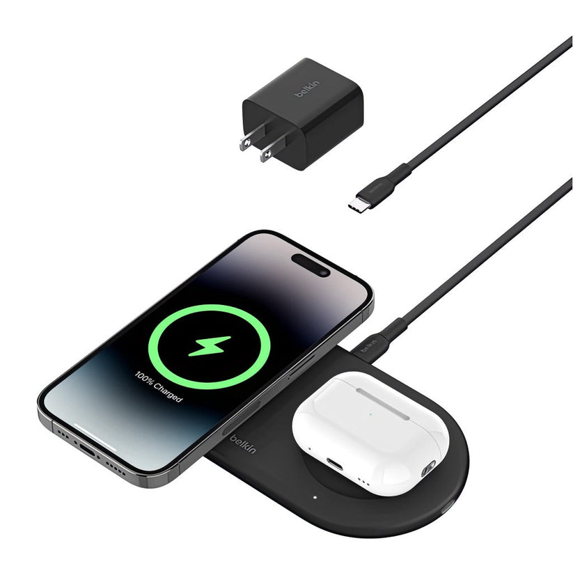 Base de carga Belkin Wireless Charging 2 en 1 - Negro