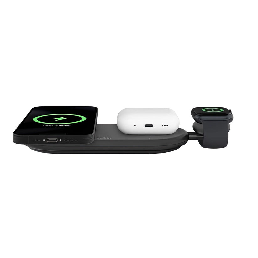 Base de carga Belkin Wireless Charging Pad 3 en 1 - Negro