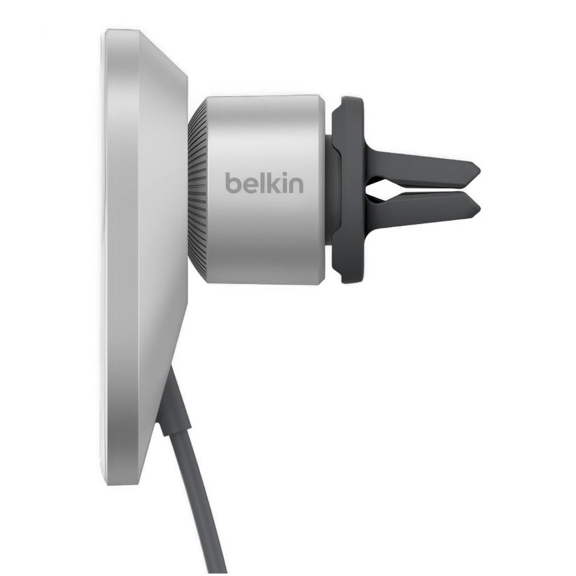 Cargador de Carro Belkin Wireless Vent Mount Pro 15W / Qi2 para iPhone - Blanco