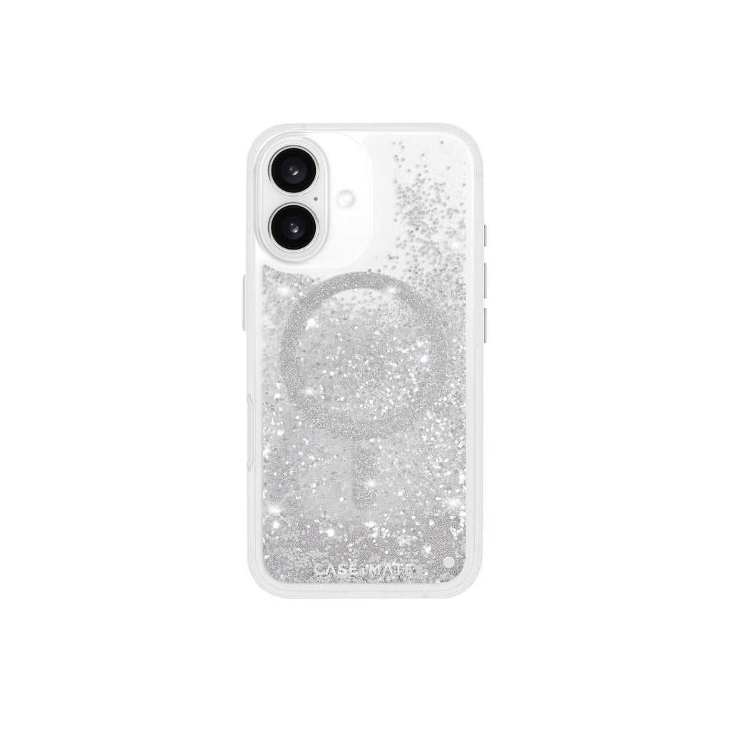 Estuche Case Mate Waterfall con magsafe para iPhone 16 - Plata