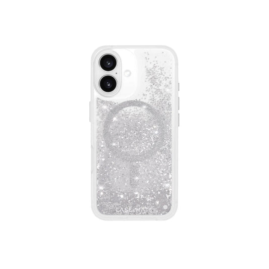 Estuche Case Mate Waterfall con magsafe para iPhone 16 - Plata