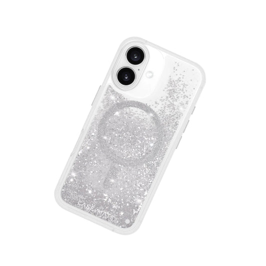 Estuche Case Mate Waterfall con magsafe para iPhone 16 - Plata