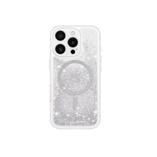 Estuche Case Mate Waterfall con magsafe para iPhone 16 Pro - Plata