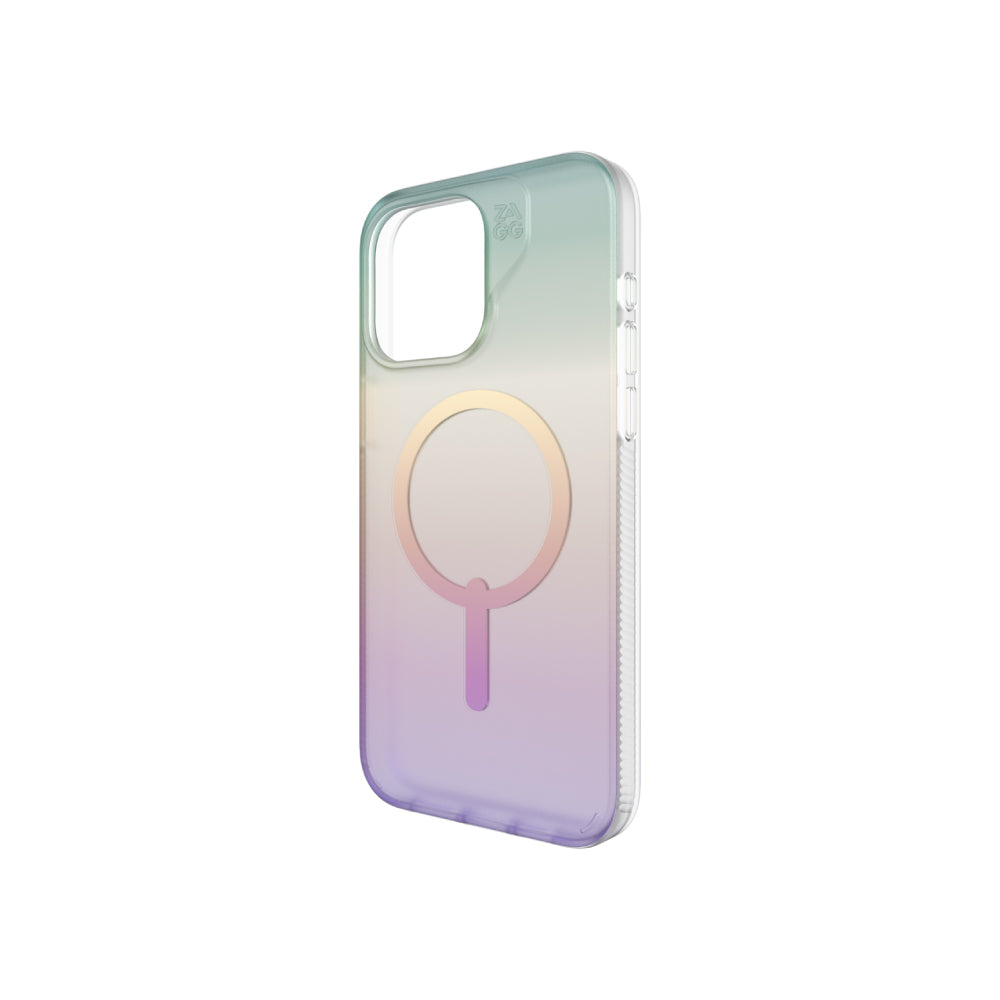 Estuche Zagg milan snap iridescent con magsafe para iPhone 16 Pro