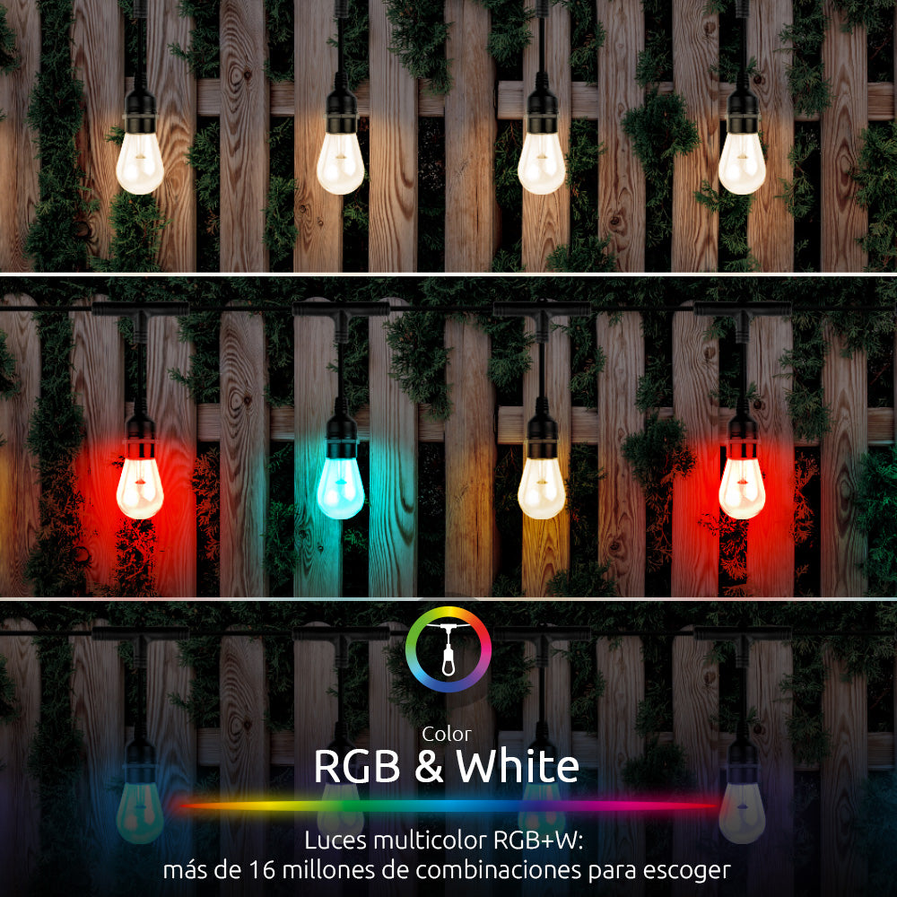 Guirnalda de Luces Inteligente Nexxt Wi-Fi - 15mts