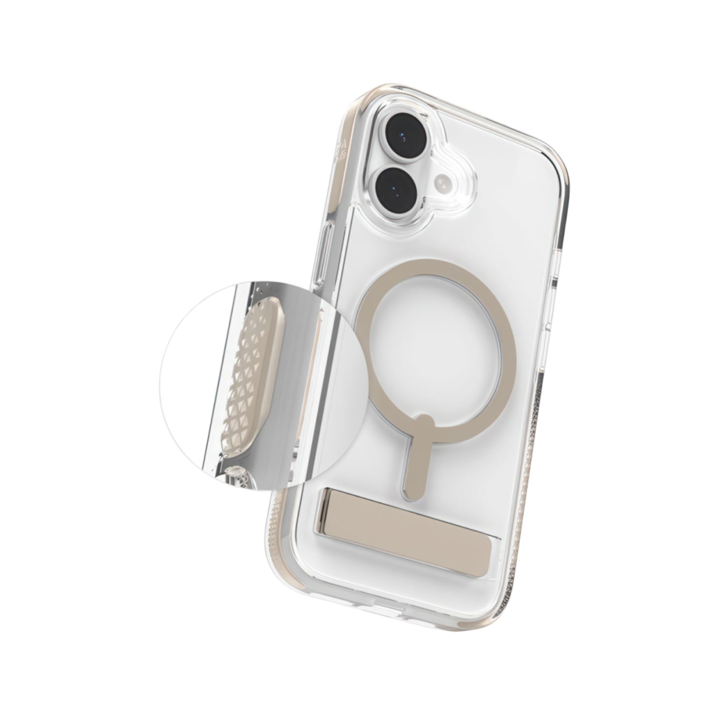 Estuche Zagg Santa Cruz Snap con magsafe para iPhone 17 - Beige