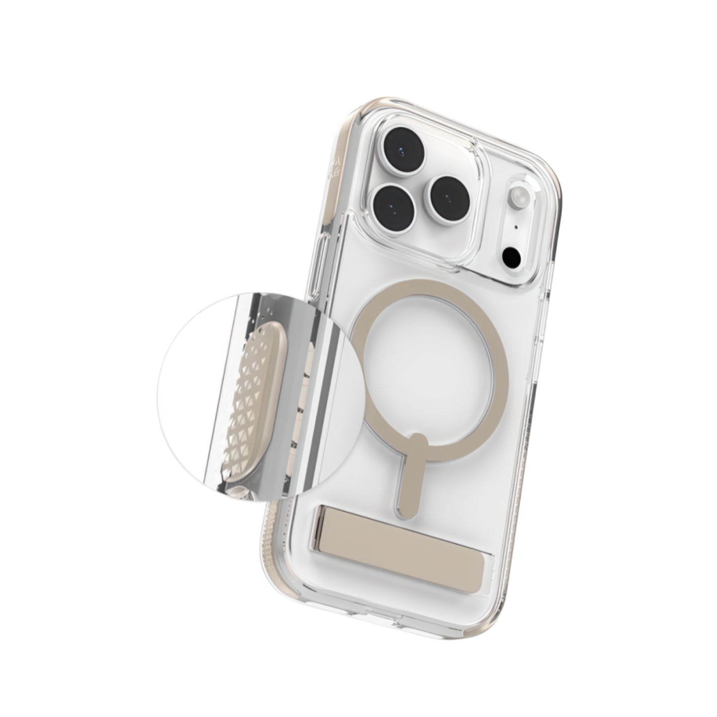 Estuche Zagg Santa Cruz Snap con magsafe para iPhone 17 Pro - Beige