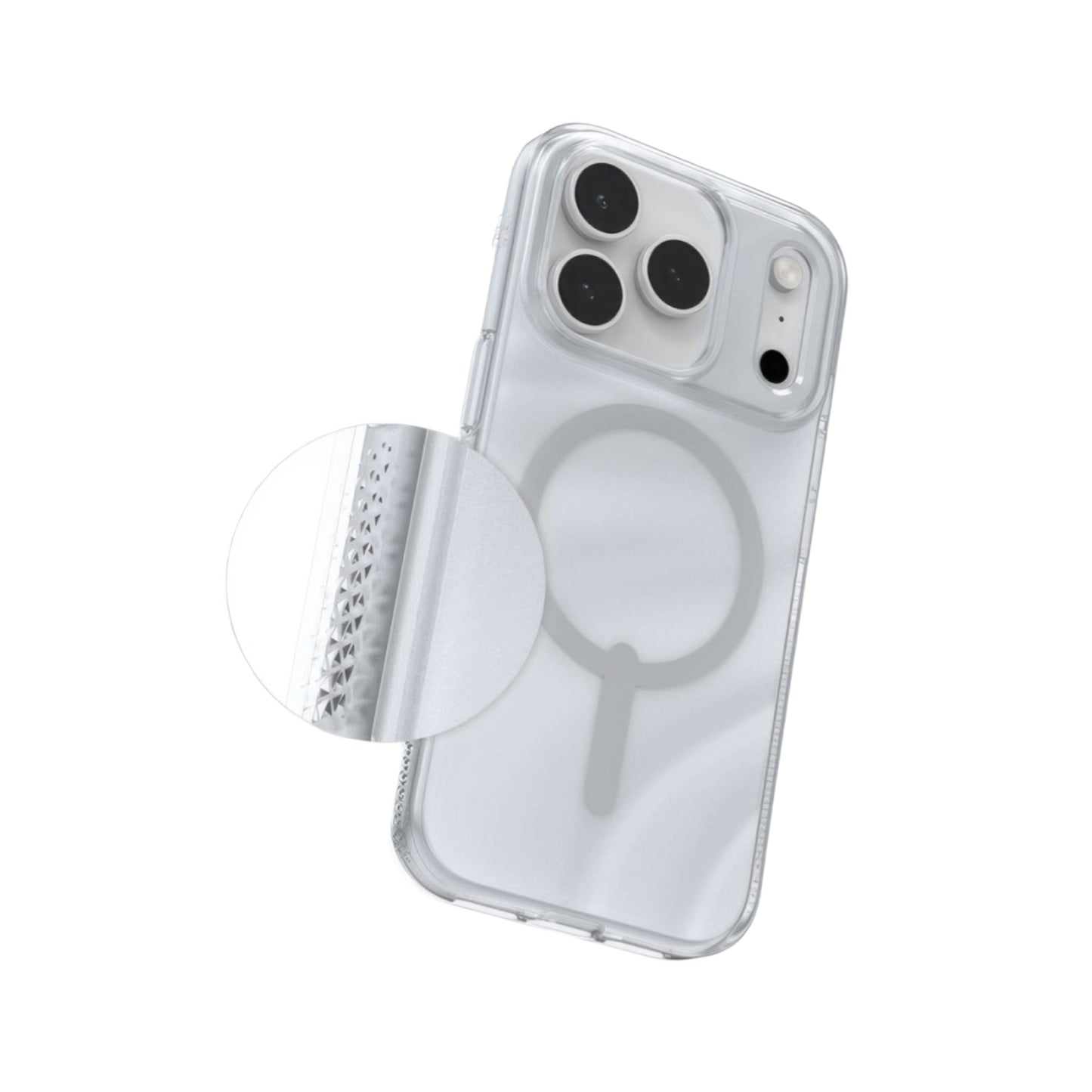 Estuche Zagg Milan Snap Glitter con magsafe para iPhone 17 Pro - Gris
