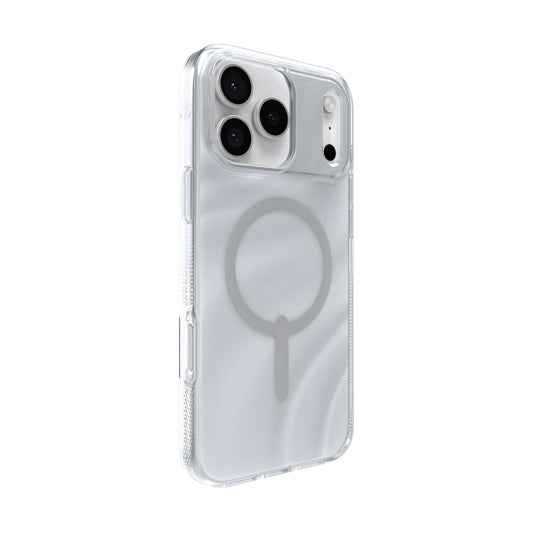 Estuche Zagg Milan Snap Glitter con magsafe para iPhone 17 Pro Max - Gris
