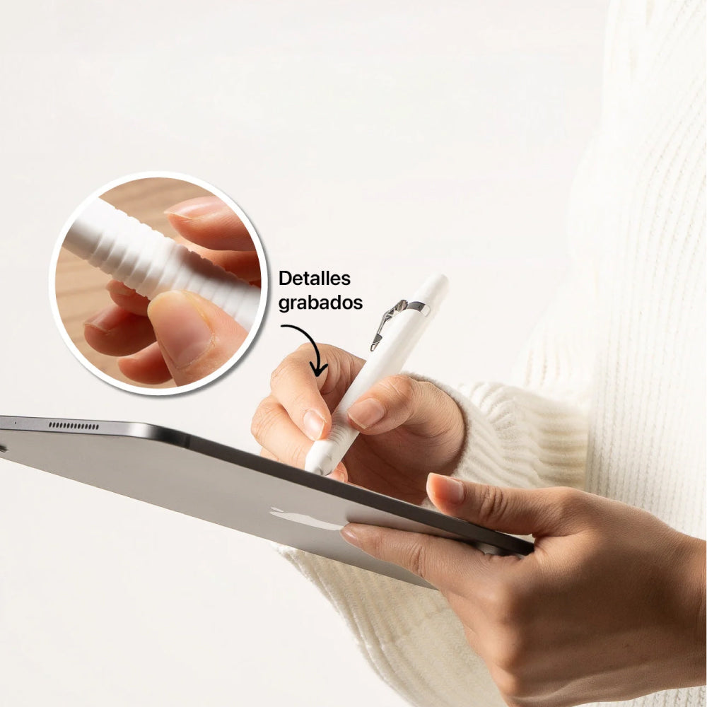 Estuche Ringke Silicone Drafting para Apple Pencil USB-C - Blanco