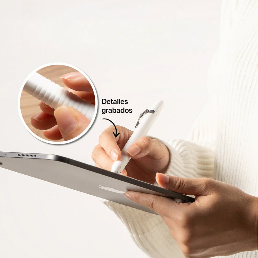 Estuche Ringke Silicone Drafting para Apple Pencil USB-C - Blanco
