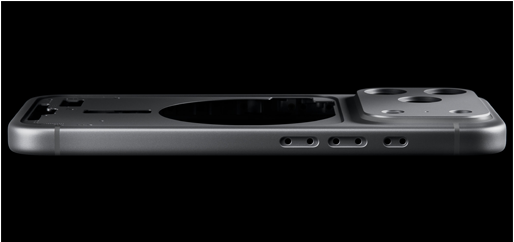 iPhone 17 Pro, parte posterior, estructura unibody de aluminio forjado