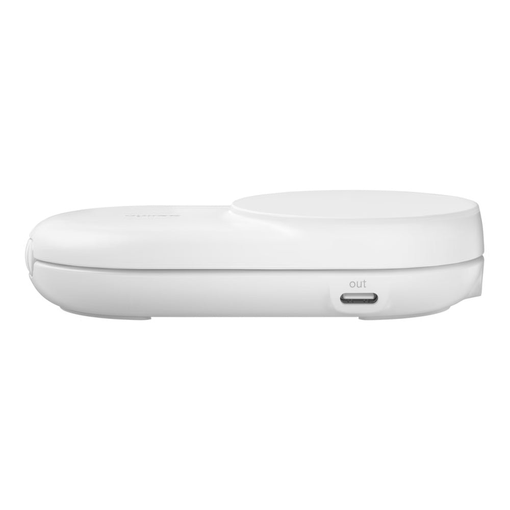 Base de carga Belkin Wireless 2 en 1 con Qi2 - Blanco